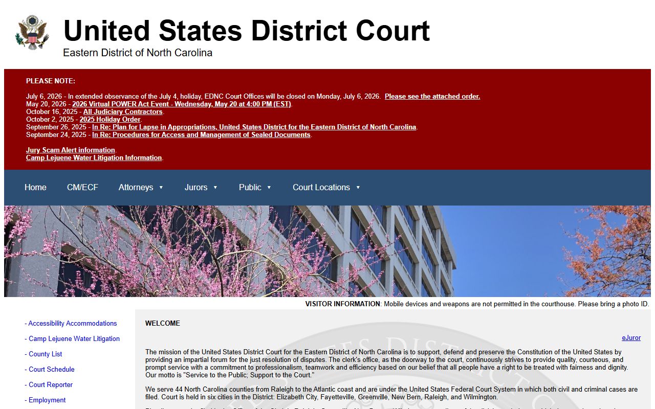 Gates County federal court Eastern District of North Carolina source