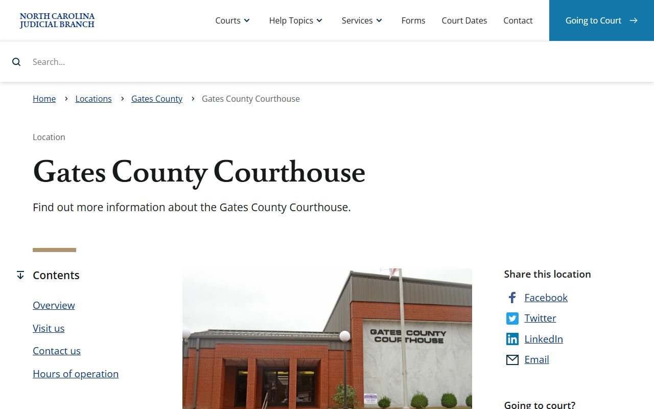 Gates County courthouse court records source