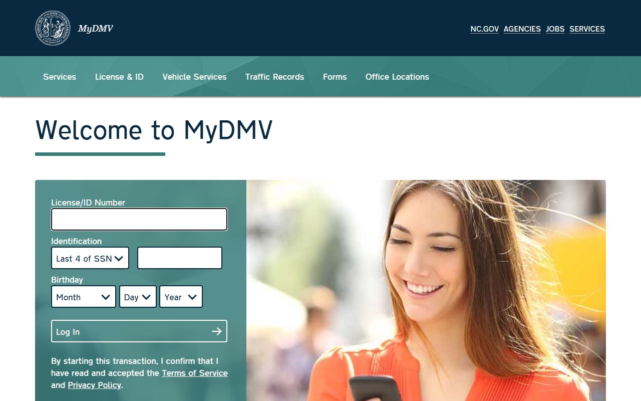 Gates County traffic court records NCDMV MyDMV driver record login